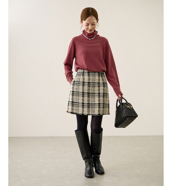 Rope&rsquo;Picnic「アンチピリング天竺タートルネックニットプルオーバー/イージーケア」|ニット・セーター|