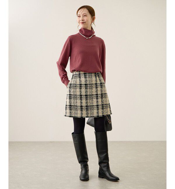 Rope&rsquo;Picnic「アンチピリング天竺タートルネックニットプルオーバー/イージーケア」|ニット・セーター|