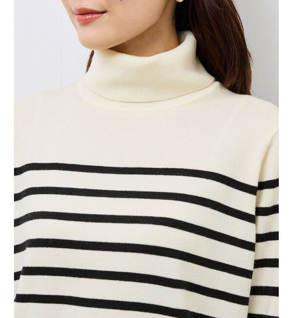 Rope&rsquo;Picnic「アンチピリング天竺タートルネックニットプルオーバー/イージーケア」|ニット・セーター|