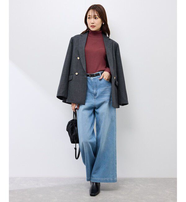 Rope&rsquo;Picnic「アンチピリングリブタートルニットプルオーバー/イージーケア」|ニット・セーター|