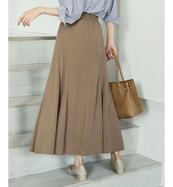 Rope&rsquo;Picnic「フィブリルマーメイドフレアスカート」|スカート|ベージュ(27)