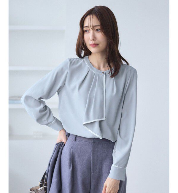 Rope&rsquo;Picnic「【WEB限定】配色ボウタイ風ブラウス」|シャツ・ブラウス|