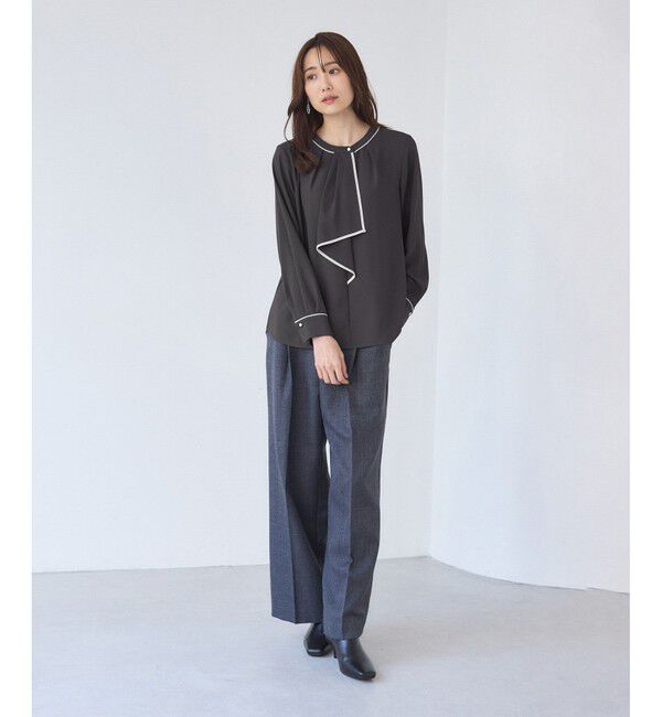 Rope&rsquo;Picnic「【WEB限定】配色ボウタイ風ブラウス」|シャツ・ブラウス|