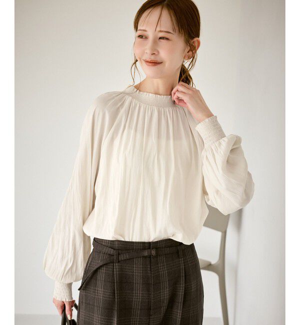 Rope&rsquo;Picnic「シャーリングカラーブラウス/2WAY」|シャツ・ブラウス|