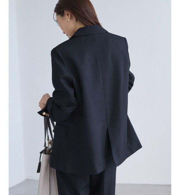 Rope&rsquo;Picnic「【WEB限定】レディハンサムシリーズ ウールライク金ボタンミドル丈ジャケット(総裏地)」|テーラードジャケット|