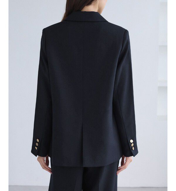 Rope&rsquo;Picnic「【WEB限定】レディハンサムシリーズ ウールライク金ボタンミドル丈ジャケット(総裏地)」|テーラードジャケット|