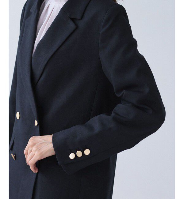 Rope&rsquo;Picnic「【WEB限定】レディハンサムシリーズ ウールライク金ボタンミドル丈ジャケット(総裏地)」|テーラードジャケット|