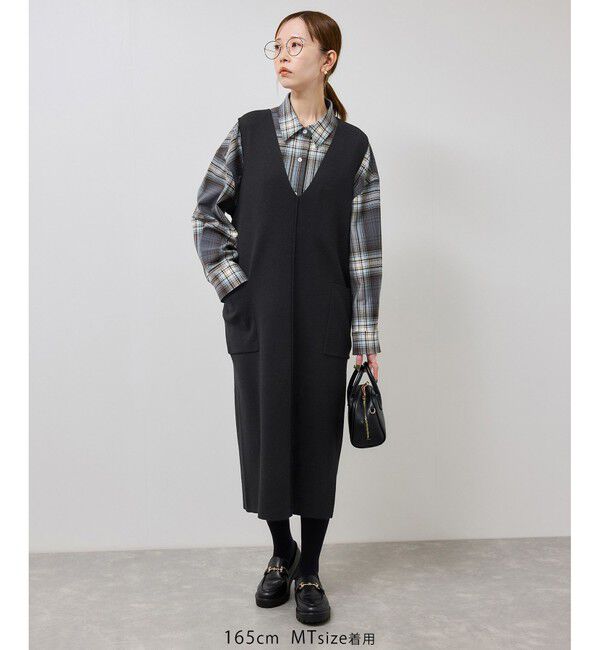 Rope&rsquo;Picnic「ニットジャンパースカート/着丈が選べる・リンクコーデ」|ワンピース|