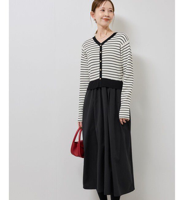 Rope&rsquo;Picnic「【新色追加】メタル釦ドッキングワンピース」|ワンピース|