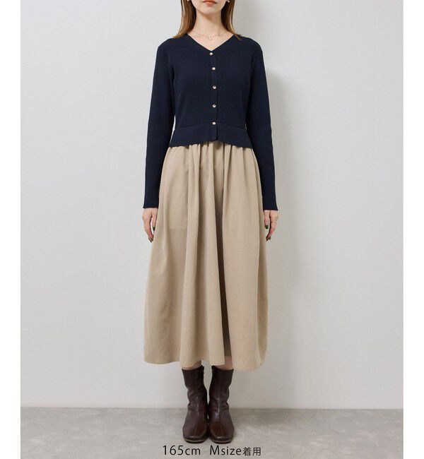 Rope&rsquo;Picnic「【新色追加】メタル釦ドッキングワンピース」|ワンピース|