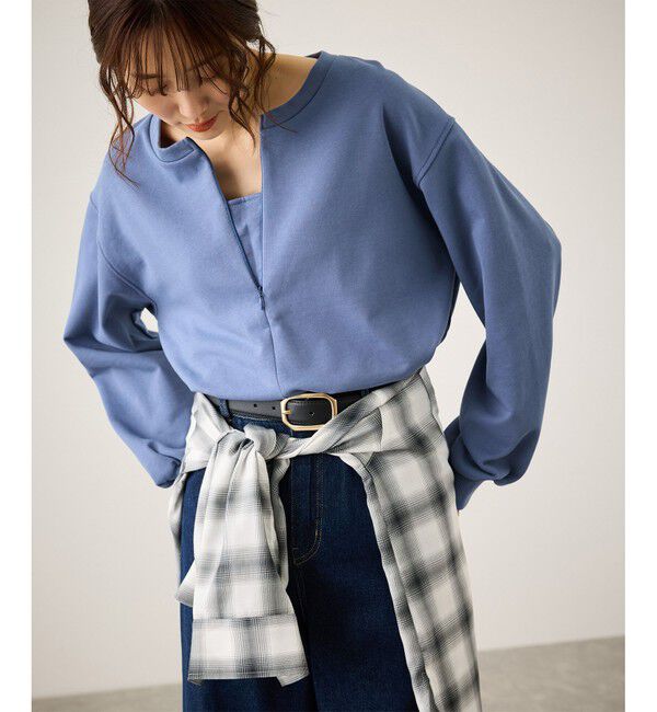 Rope&rsquo;Picnic「スキッパー裏毛プルオーバー」|スウェット・ジャージ|