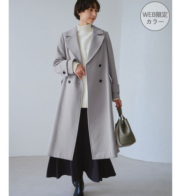 Rope&rsquo;Picnic「JAPAN FABRIC ダブルチェスターコート/一部WEB限定カラー」|チェスターコート|グレーサブ(09)