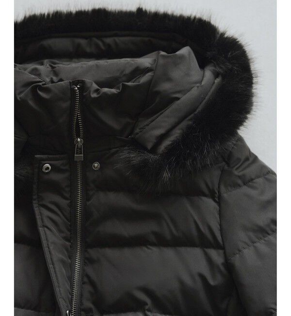 Rope&rsquo;Picnic「【GREEN DOWN/グリーンダウン】ファー付きダウンミドル丈コート/リンクコーデ」|ダウン|