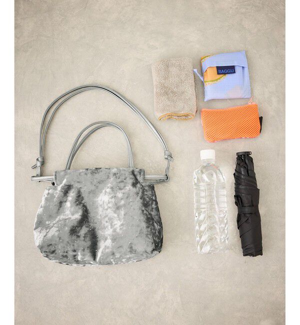 ROPE PICNIC PASSAGE「2WAYハンドル シャイニーベロアパースバッグ」|ハンドバッグ|