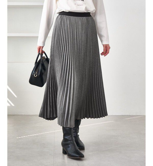 Rope&rsquo;Picnic「ラメチェックプリーツスカート/着丈が選べる」|スカート|