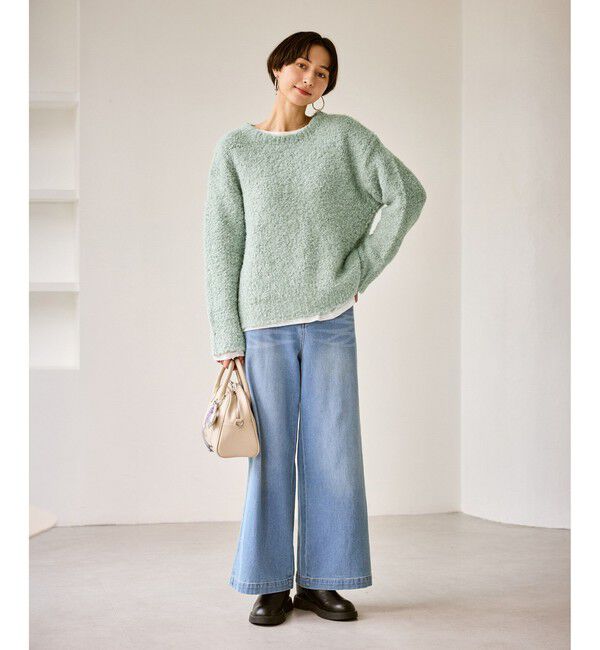 Rope&rsquo;Picnic「ブークレカラーニット」|ニット・セーター|