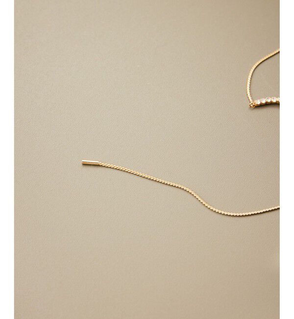 ROPE PICNIC PASSAGE「ガラスカーブラインY字ネックレス」|ネックレス|