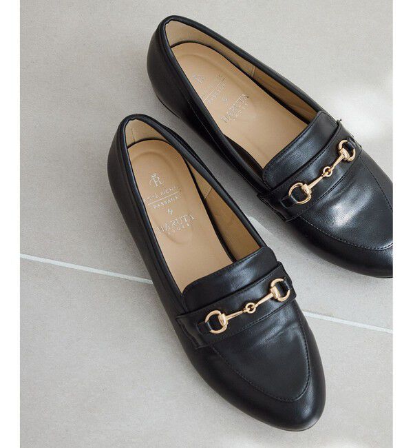 ROPE PICNIC PASSAGE「ROPE' PICNIC PASSAGE byHARUTA/ビット付フラットローファー」|その他|ブラック(01)