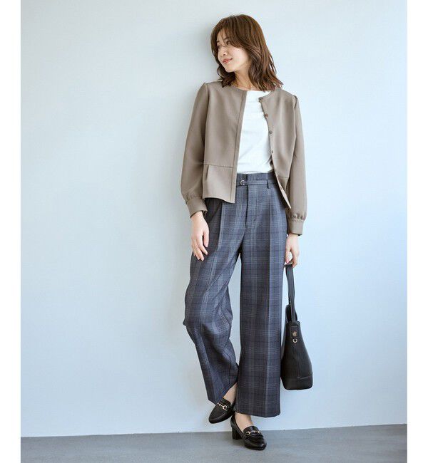 Rope&rsquo;Picnic「【WEB限定】360&deg;ウルトラストレッチ 羽織れるペプラムブラウス/ 花粉ガード・セットアップ対応」|シャツ・ブラウス|