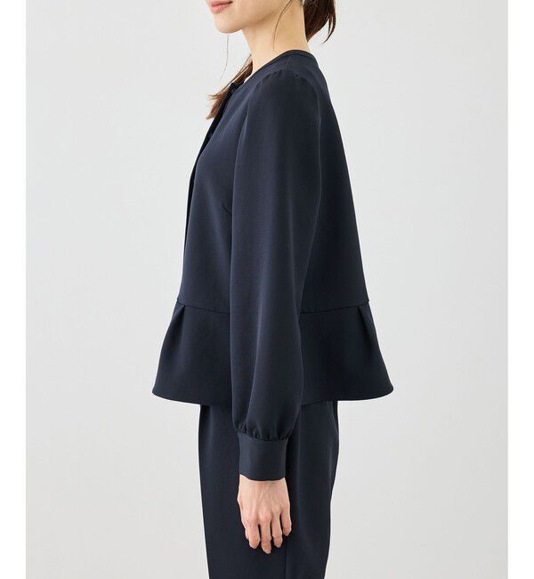 Rope&rsquo;Picnic「【WEB限定】360&deg;ウルトラストレッチ 羽織れるペプラムブラウス/ 花粉ガード・セットアップ対応」|シャツ・ブラウス|