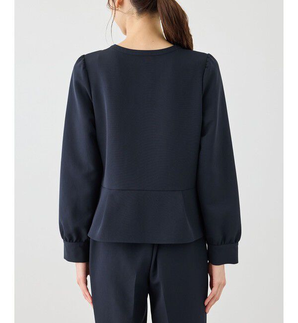 Rope&rsquo;Picnic「【WEB限定】360&deg;ウルトラストレッチ 羽織れるペプラムブラウス/ 花粉ガード・セットアップ対応」|シャツ・ブラウス|