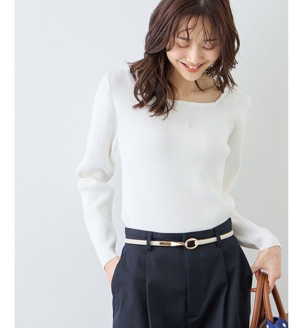 Rope&rsquo;Picnic「スクエアネックリブニット」|ニット・セーター|