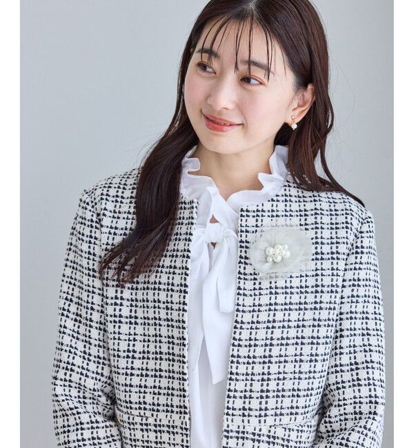 ROPE PICNIC PASSAGE「オーガンジーフラワーコサージュ」|ブローチ・コサージュ|