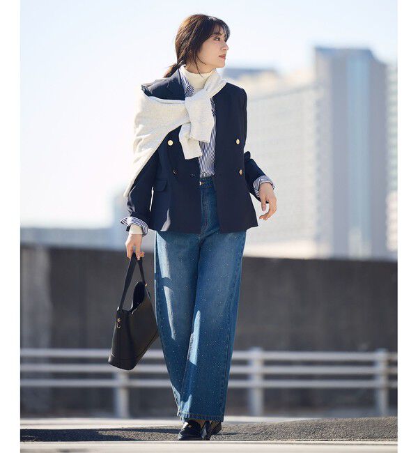 Rope&rsquo;Picnic「パールキラキラビジューデニム」|デニム|