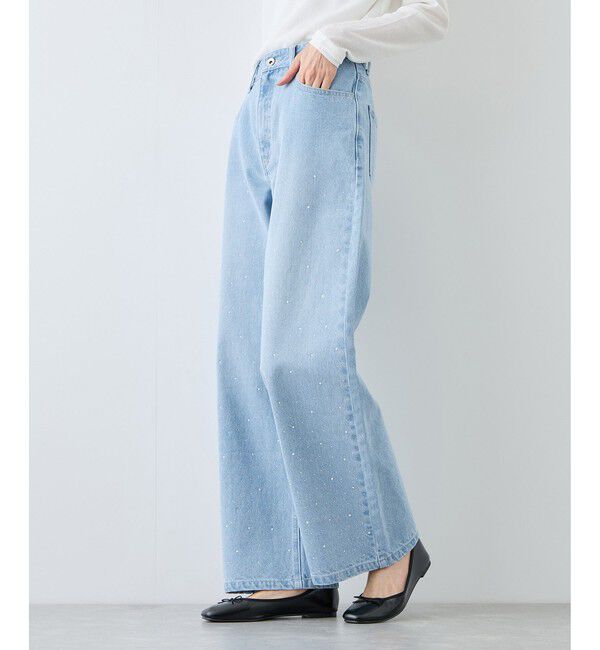 Rope&rsquo;Picnic「パールキラキラビジューデニム」|デニム|