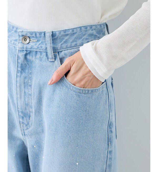 Rope&rsquo;Picnic「パールキラキラビジューデニム」|デニム|