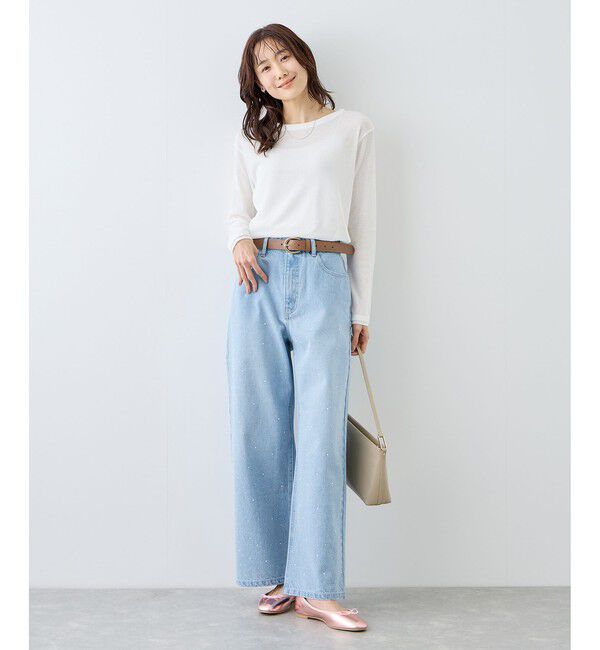 Rope&rsquo;Picnic「パールキラキラビジューデニム」|デニム|