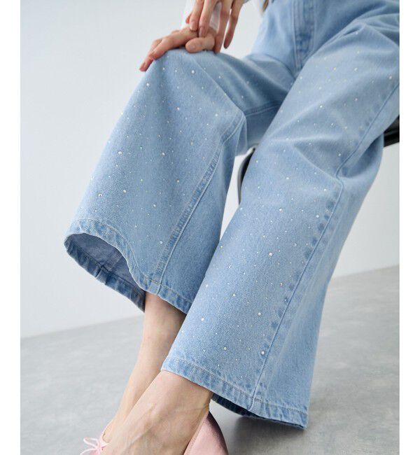Rope&rsquo;Picnic「パールキラキラビジューデニム」|デニム|