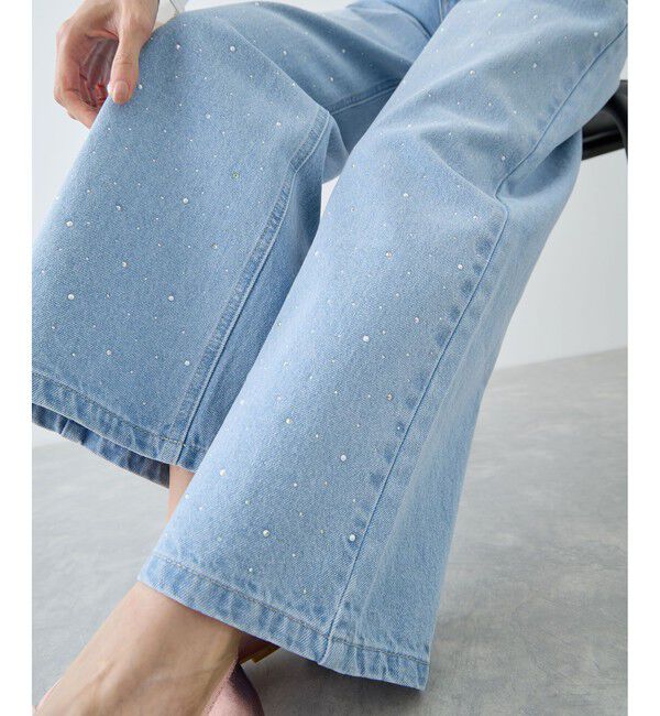 Rope&rsquo;Picnic「パールキラキラビジューデニム」|デニム|