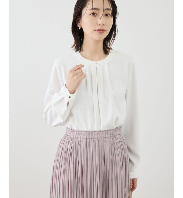 Rope&rsquo;Picnic「【WEB限定サイズ】配色アソートフロントタックブラウス」|シャツ・ブラウス|