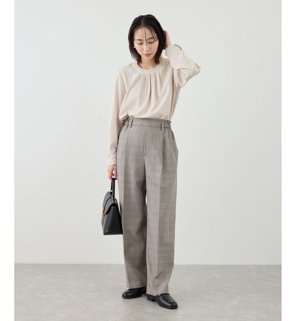 Rope&rsquo;Picnic「【WEB限定サイズ】配色アソートフロントタックブラウス」|シャツ・ブラウス|