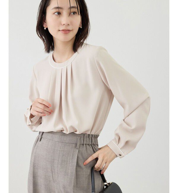 Rope&rsquo;Picnic「【WEB限定サイズ】配色アソートフロントタックブラウス」|シャツ・ブラウス|