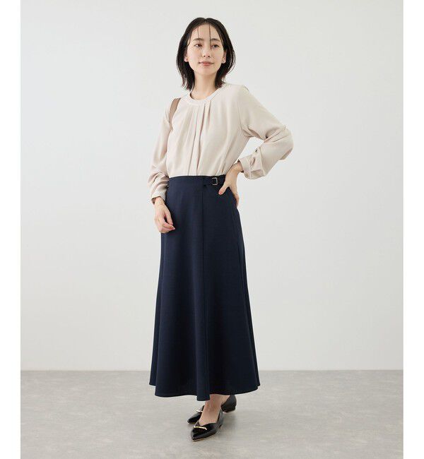 Rope&rsquo;Picnic「【WEB限定サイズ】配色アソートフロントタックブラウス」|シャツ・ブラウス|