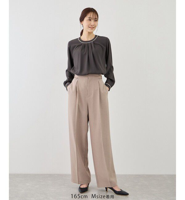 Rope&rsquo;Picnic「【WEB限定サイズ】配色アソートフロントタックブラウス」|シャツ・ブラウス|