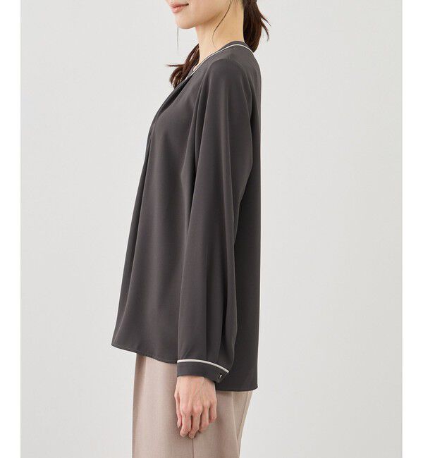 Rope&rsquo;Picnic「【WEB限定サイズ】配色アソートフロントタックブラウス」|シャツ・ブラウス|