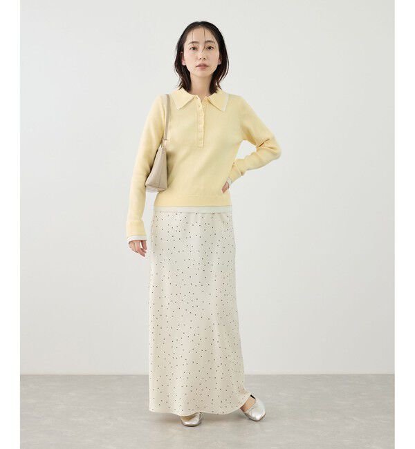 Rope&rsquo;Picnic「レイヤード風リブポロニット」|ニット・セーター|