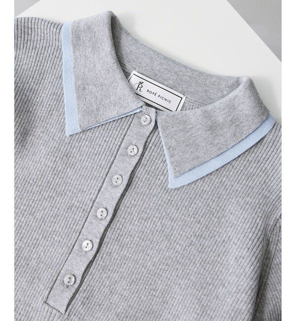 Rope&rsquo;Picnic「レイヤード風リブポロニット」|ニット・セーター|
