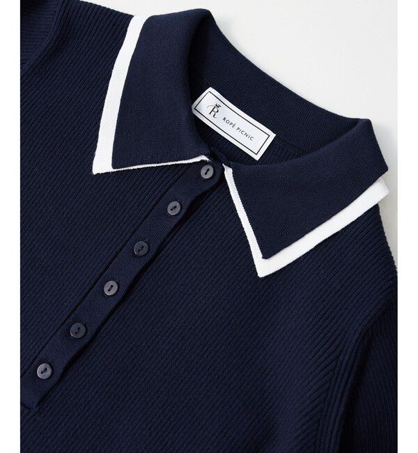 Rope&rsquo;Picnic「レイヤード風リブポロニット」|ニット・セーター|