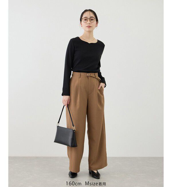 Rope&rsquo;Picnic「ハートネックリブジャケットインナー」|Tシャツ・カットソー|