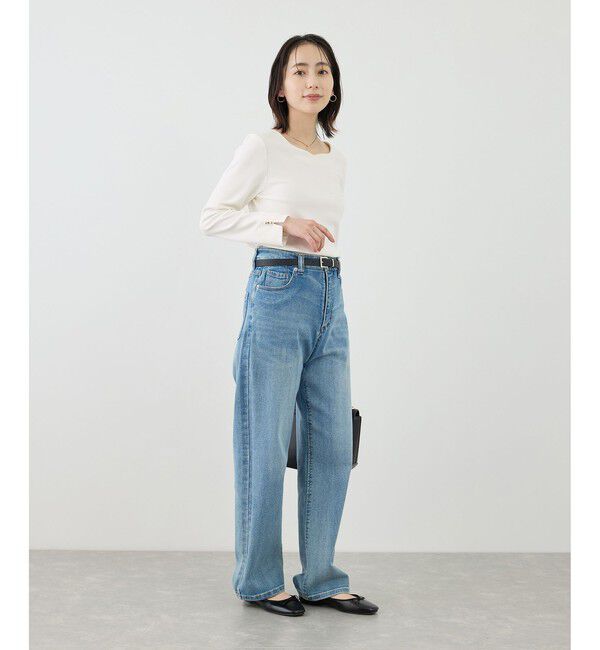 Rope&rsquo;Picnic「ハートネックリブジャケットインナー」|Tシャツ・カットソー|