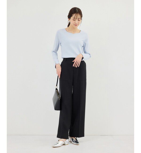 Rope&rsquo;Picnic「ハートネックリブジャケットインナー」|Tシャツ・カットソー|