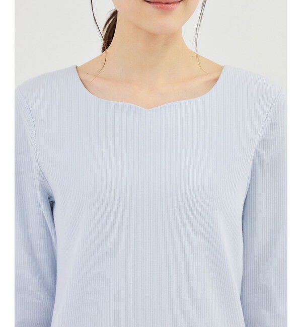 Rope&rsquo;Picnic「ハートネックリブジャケットインナー」|Tシャツ・カットソー|