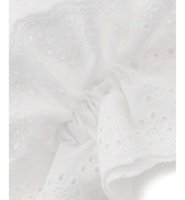 ROPE PICNIC PASSAGE「コットンレースフリルシュシュ」|ヘアゴム・シュシュ|