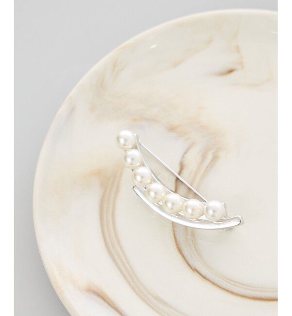 ROPE PICNIC PASSAGE「パールカーブラインブローチ」|ブローチ・コサージュ|シルバー(93)