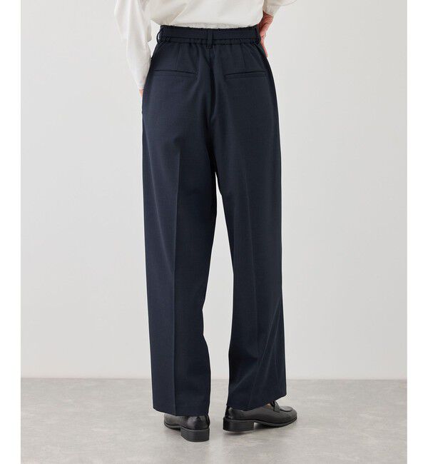 Rope&rsquo;Picnic「カナパ ベルト付きワイドパンツ/セットアップ対応・UV・抗菌防臭・接触冷感」|チノ|