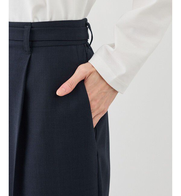 Rope&rsquo;Picnic「カナパ ベルト付きワイドパンツ/セットアップ対応・UV・抗菌防臭・接触冷感」|チノ|